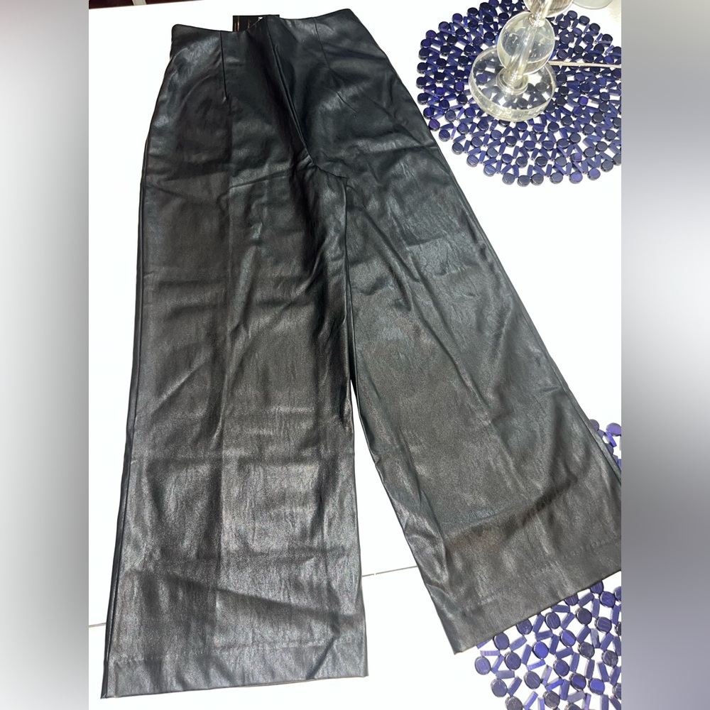 Forever 21 stylish black faux leather pants for women women’s size extra small